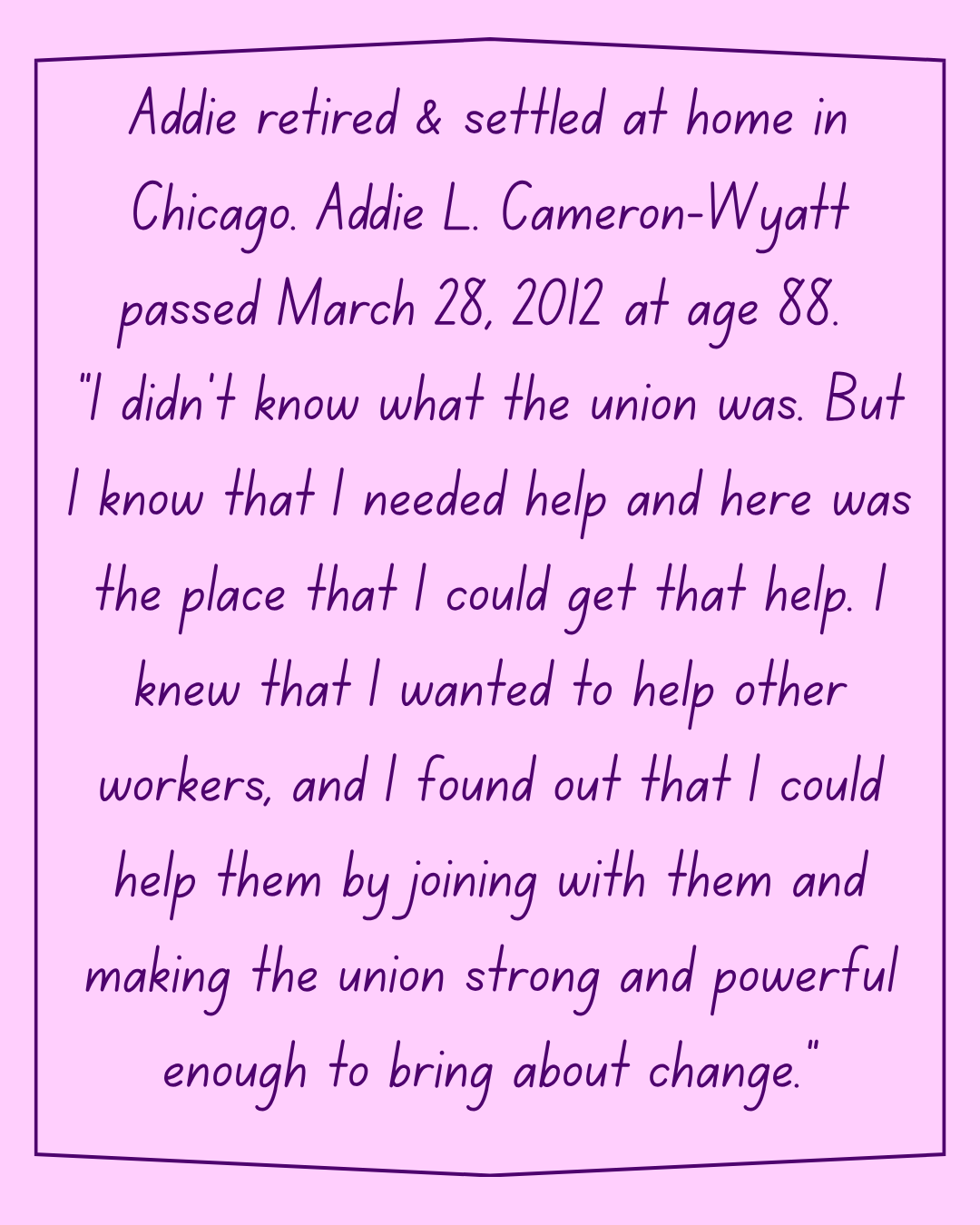 Addie L. Wyatt Zine