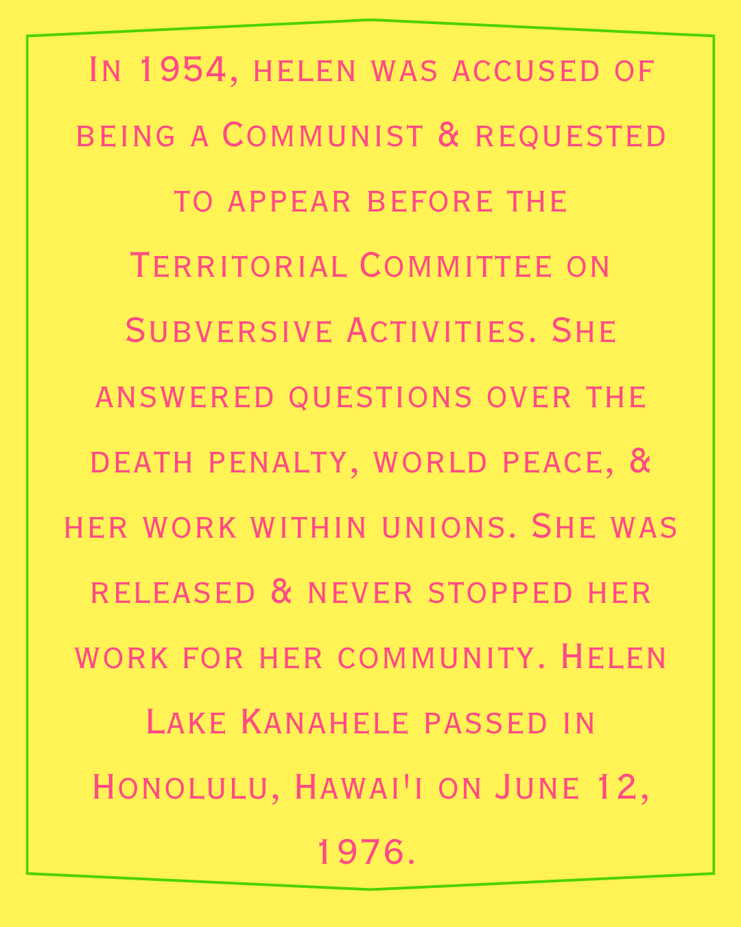 Helen Lake Kanahele Zine