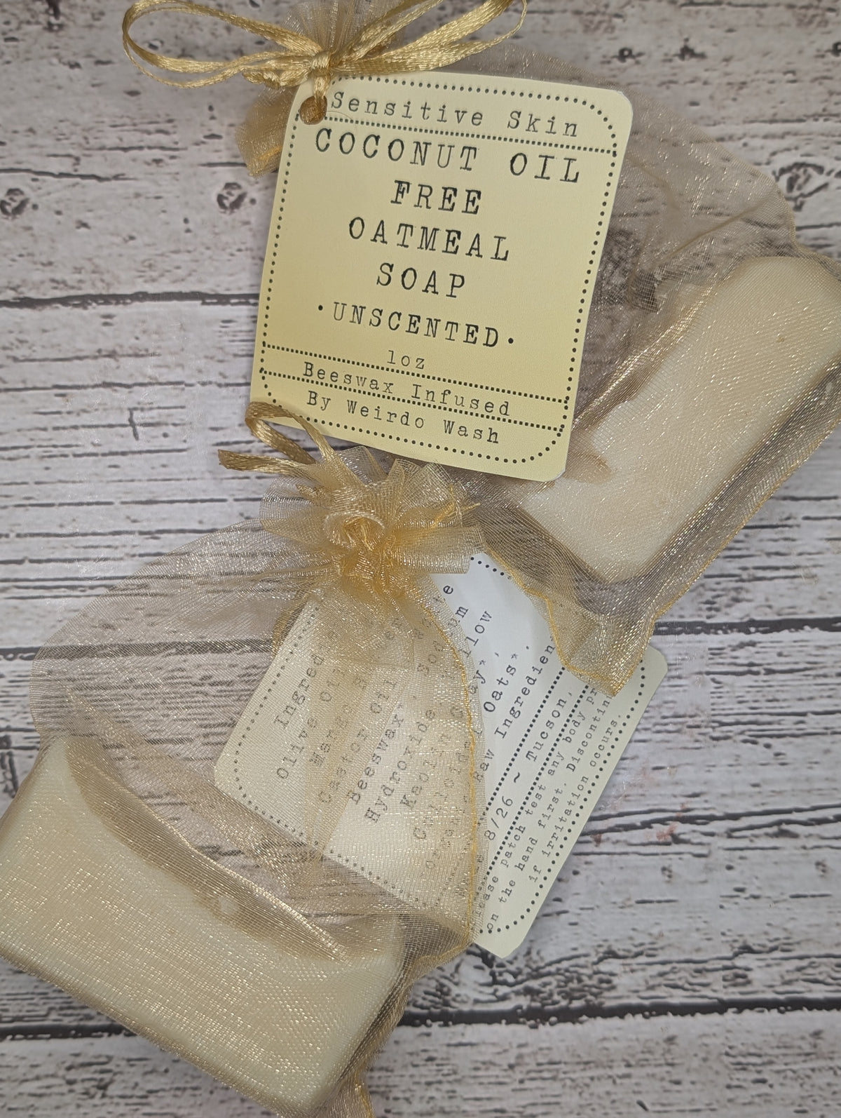 Coconut Oil Free Oatmeal Soap