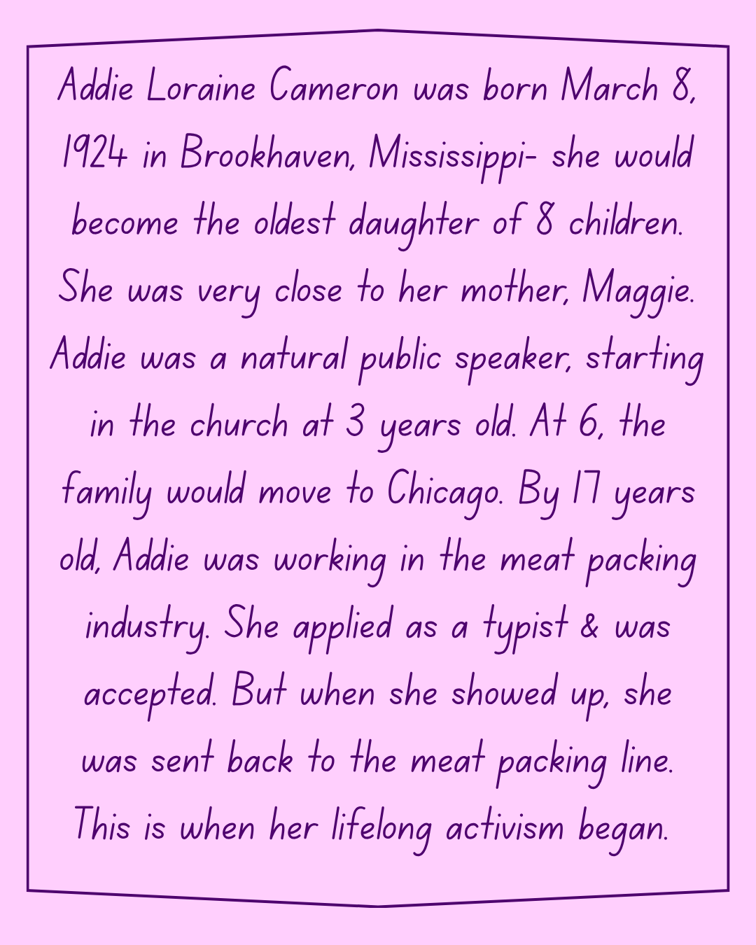 Addie L. Wyatt Zine